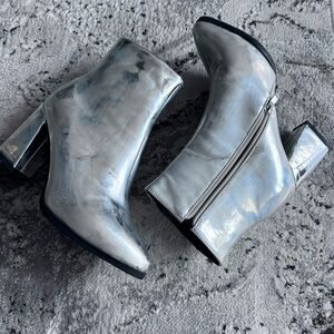 Flerivva Women’s Chunky Heel Ankle Boots Pointed Toe